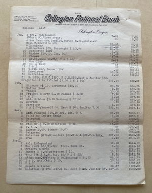 Arlington National Bank Expense Report