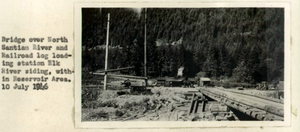 Bridge Over North Santiam River and Railroad Log Loading Station Elk River Siding, with in Reservoir Area