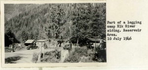 Part of Logging Camp, Elk River Siding. Reservoir Area