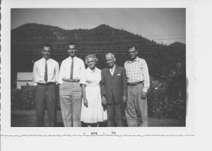 Postmistress Mable Moore and Charles Deenbor
