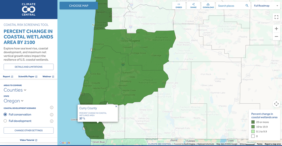 Climate Central's Coastal Risk Screening Tool Example