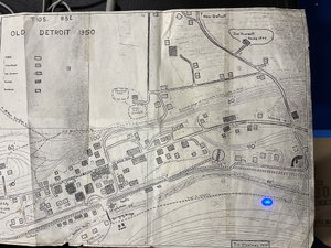Map of Old Detroit, 1950