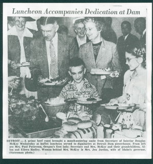 Luncheon Accompanies Dedication at Dam