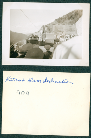 Detroit Dam Dedication