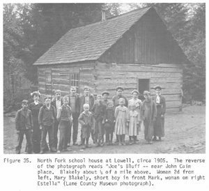 Schoolhouse in Lowell, Oregon