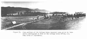 Upstream view of Cottage Grove Reservoir area
