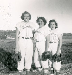 Clinton baseball players