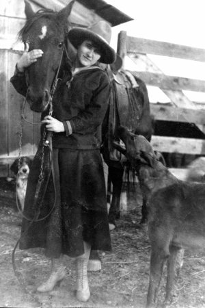 Woman with horse, Owyhee area