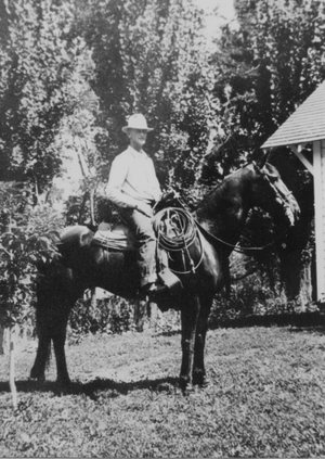 Man on horse, Owyhee area