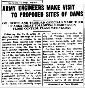 "Army Engineers Make Visit to Proposed Dams," 1937