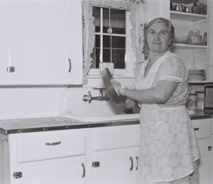 Jennie Faoro in her kitchen