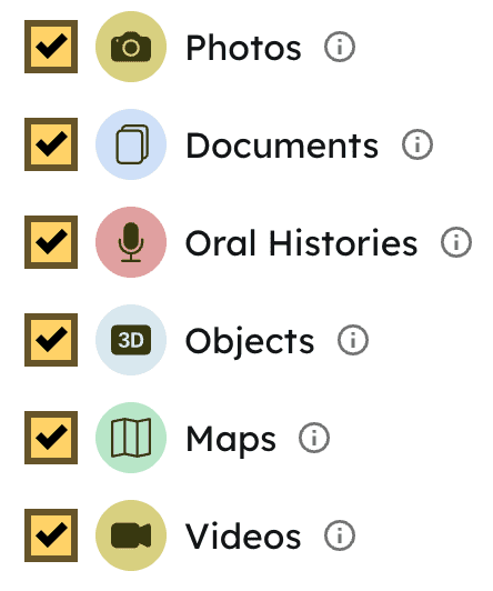 Filter by artifact type